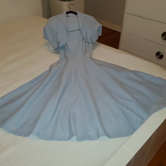 UNKNOWN Dresses & Skirts - NO LONGER AVAILABLE - TRUE VINTAGE 1950'S DRESS WITH BOLERO JACKET